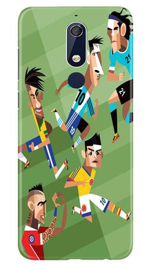 Football Mobile Back Case for Nokia 5.1  (Design - 166)