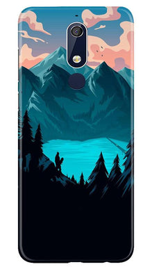 Mountains Mobile Back Case for Nokia 5.1 (Design - 186)