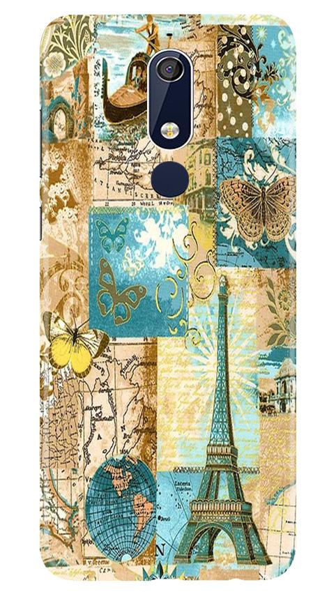 Travel Eiffel Tower Case for Nokia 5.1 (Design No. 206)