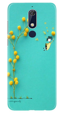 Flowers Girl Mobile Back Case for Nokia 5.1 (Design - 216)