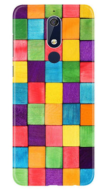 Colorful Square Mobile Back Case for Nokia 5.1 (Design - 218)