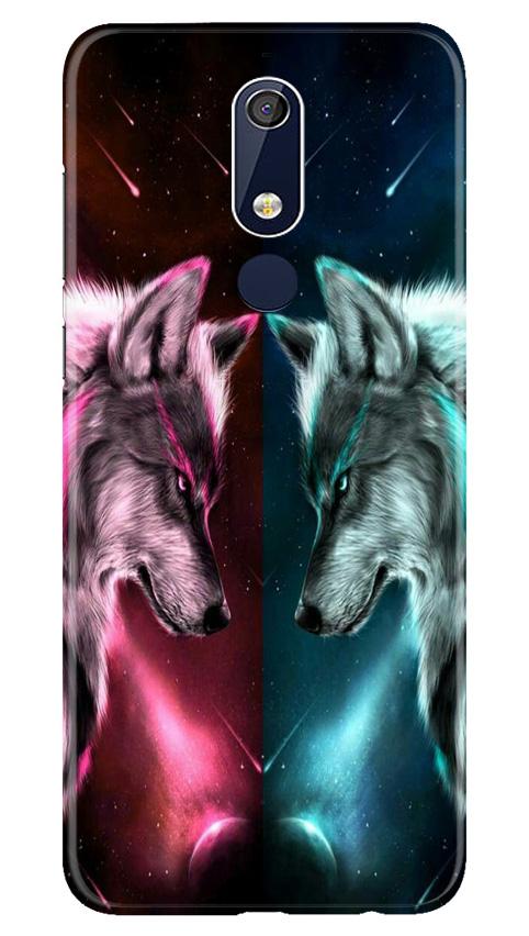 Wolf fight Case for Nokia 5.1 (Design No. 221)