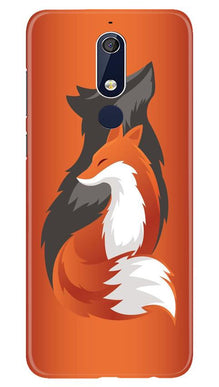 Wolf  Mobile Back Case for Nokia 5.1 (Design - 224)