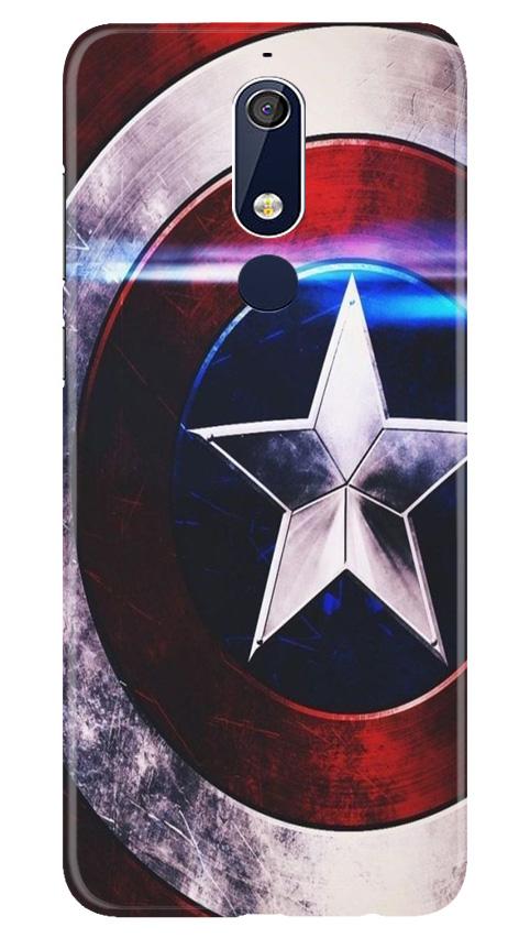 Captain America Shield Case for Nokia 5.1 (Design No. 250)