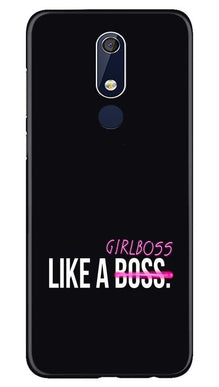 Like a Girl Boss Mobile Back Case for Nokia 5.1 (Design - 265)