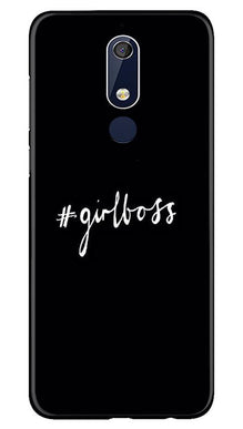 #GirlBoss Mobile Back Case for Nokia 5.1 (Design - 266)