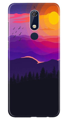 Sun Set Mobile Back Case for Nokia 5.1 (Design - 279)