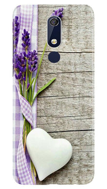 White Heart Mobile Back Case for Nokia 5.1 (Design - 298)