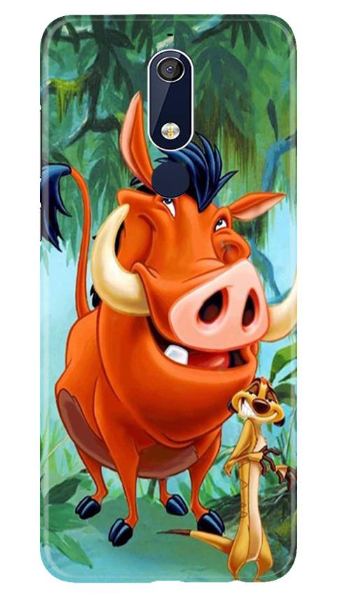 Timon and Pumbaa Mobile Back Case for Nokia 5.1 (Design - 305)