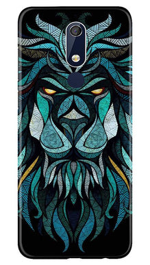 Lion Mobile Back Case for Nokia 5.1 (Design - 314)