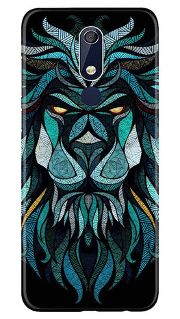 Lion Mobile Back Case for Nokia 5.1 (Design - 314)