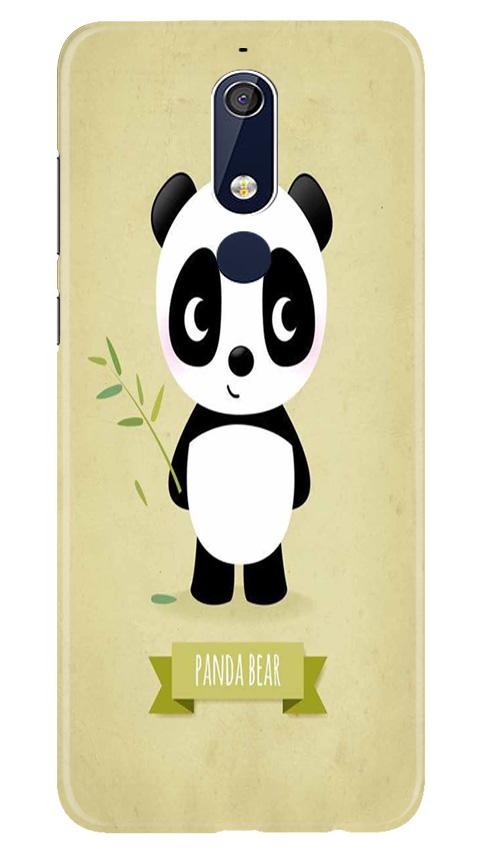 Panda Bear Mobile Back Case for Nokia 5.1 (Design - 317)
