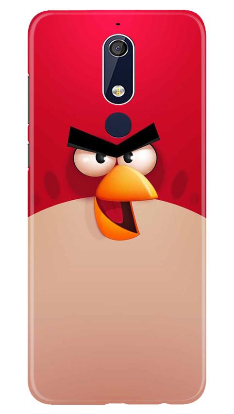 Angry Bird Red Mobile Back Case for Nokia 5.1 (Design - 325)