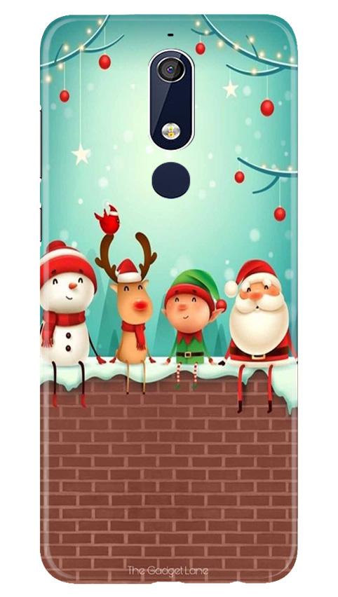 Santa Claus Mobile Back Case for Nokia 5.1 (Design - 334)