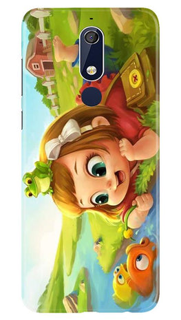 Baby Girl Mobile Back Case for Nokia 5.1 (Design - 339)