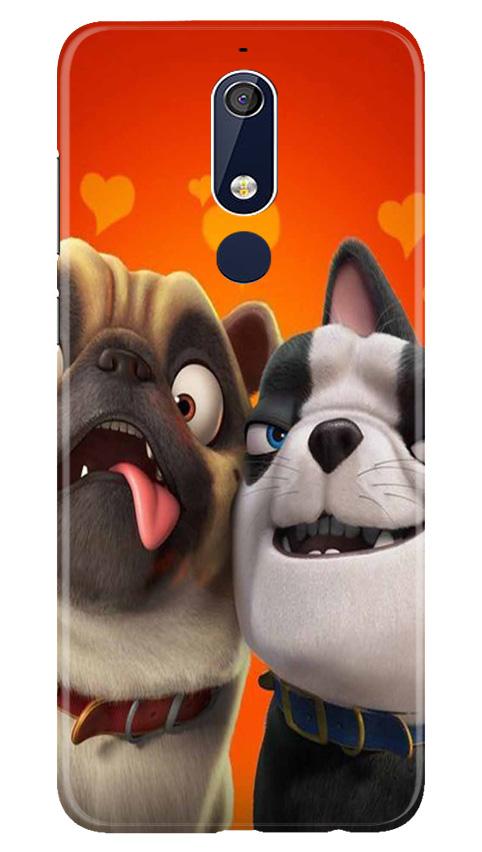 Dog Puppy Mobile Back Case for Nokia 5.1 (Design - 350)