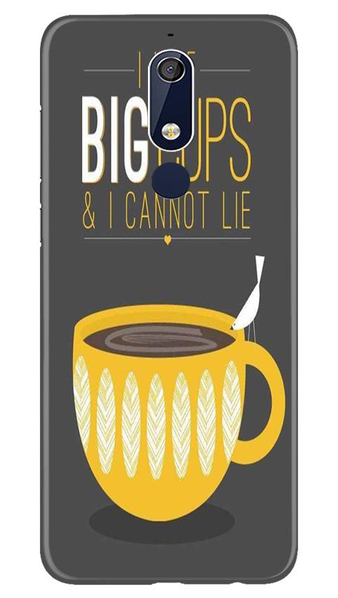 Big Cups Coffee Mobile Back Case for Nokia 5.1 (Design - 352)