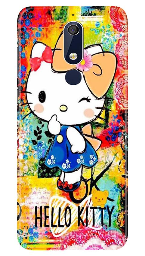 Hello Kitty Mobile Back Case for Nokia 5.1 (Design - 362)