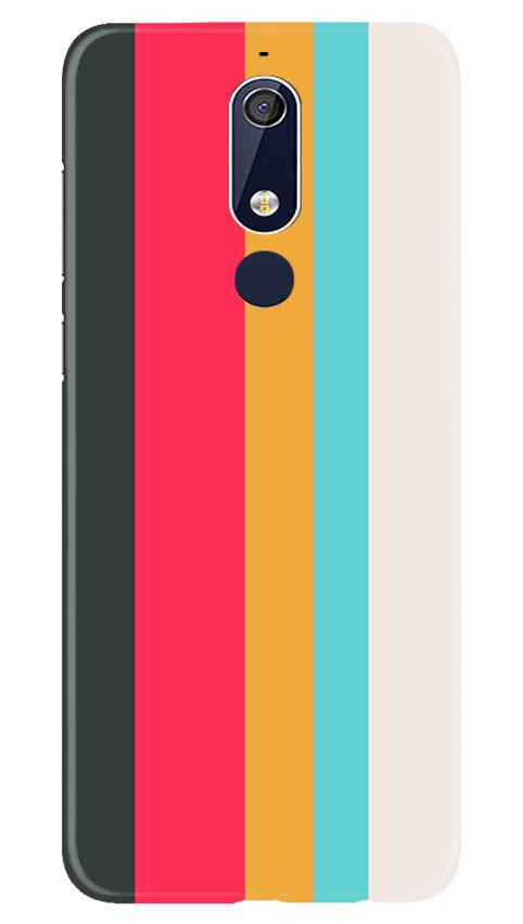 Color Pattern Mobile Back Case for Nokia 5.1 (Design - 369)