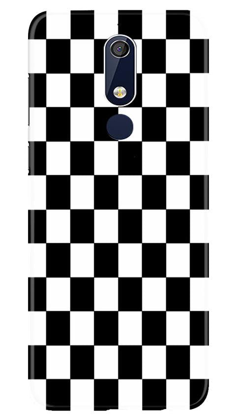 Black White Boxes Mobile Back Case for Nokia 5.1 (Design - 372)