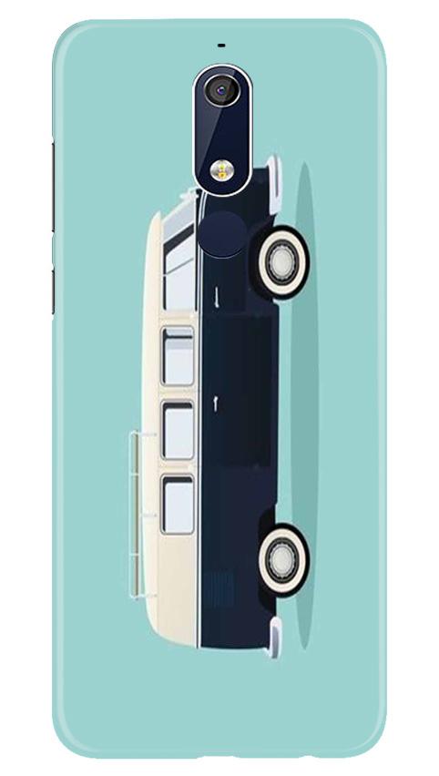 Travel Bus Mobile Back Case for Nokia 5.1 (Design - 379)