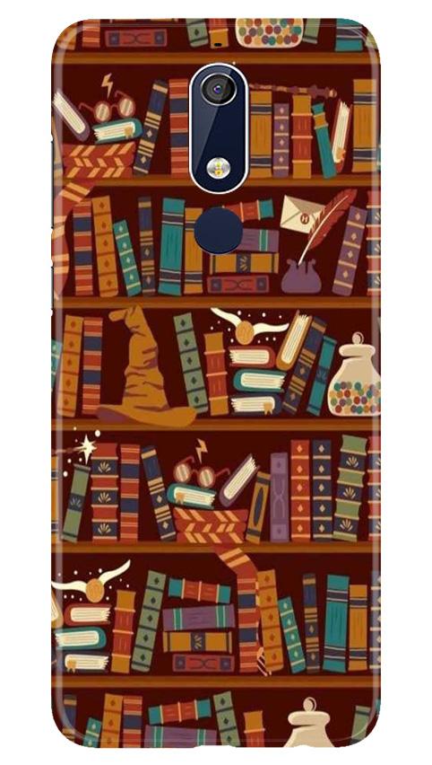 Book Shelf Mobile Back Case for Nokia 5.1 (Design - 390)