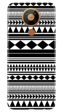 Black white Pattern Mobile Back Case for Nokia 5.3 (Design - 5)
