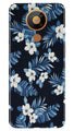 White flowers Blue Background2 Case for Nokia 5.3