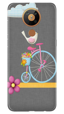 Sparron with cycle Mobile Back Case for Nokia 5.3 (Design - 34)
