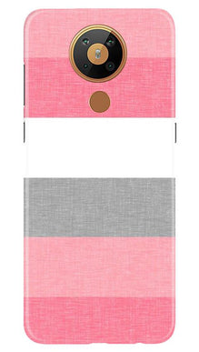 Pink white pattern Mobile Back Case for Nokia 5.3 (Design - 55)