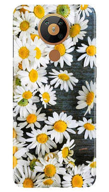 White flowers2 Mobile Back Case for Nokia 5.3 (Design - 62)