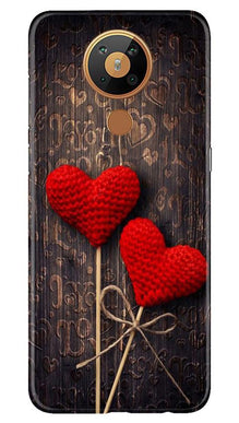 Red Hearts Mobile Back Case for Nokia 5.3 (Design - 80)