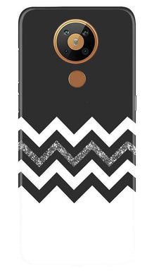 Black white Pattern2Mobile Back Case for Nokia 5.3 (Design - 83)