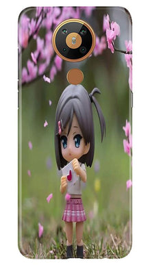 Cute Girl Mobile Back Case for Nokia 5.3 (Design - 92)