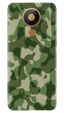 Army Camouflage Mobile Back Case for Nokia 5.3  (Design - 106)
