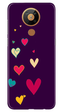 Purple Background Mobile Back Case for Nokia 5.3  (Design - 107)