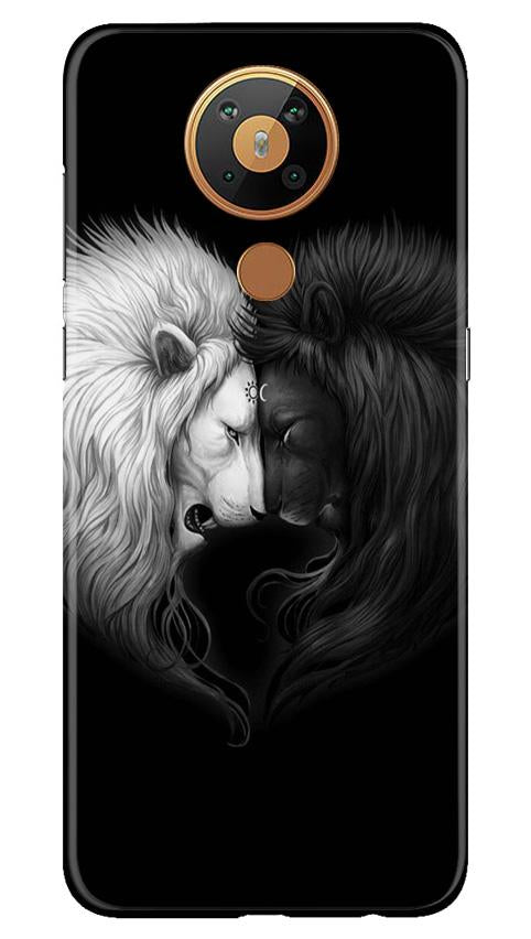 Dark White Lion Case for Nokia 5.3  (Design - 140)
