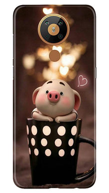 Cute Bunny Mobile Back Case for Nokia 5.3 (Design - 213)