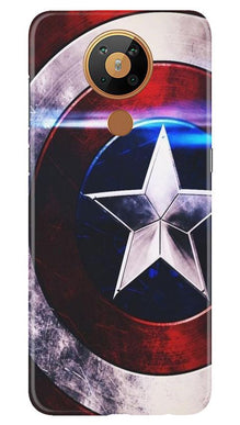 Captain America Shield Mobile Back Case for Nokia 5.3 (Design - 250)