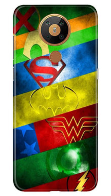 Superheros Logo Mobile Back Case for Nokia 5.3 (Design - 251)