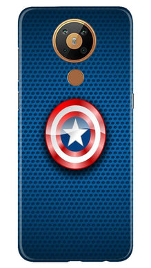 Captain America Shield Mobile Back Case for Nokia 5.3 (Design - 253)
