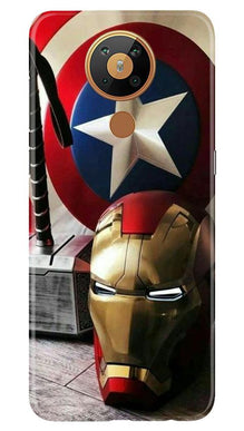 Ironman Captain America Mobile Back Case for Nokia 5.3 (Design - 254)
