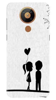 Cute Kid Couple Mobile Back Case for Nokia 5.3 (Design - 283)