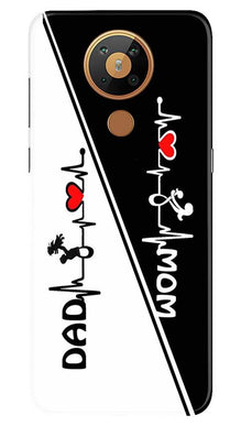 Love Mom Dad Mobile Back Case for Nokia 5.3 (Design - 385)