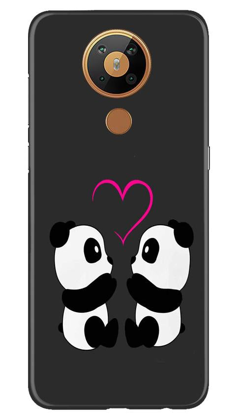 Panda Love Mobile Back Case for Nokia 5.3 (Design - 398)