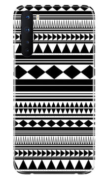 Black white Pattern Mobile Back Case for OnePlus Nord (Design - 5)