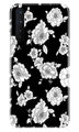 White flowers Black Background Case for OnePlus Nord