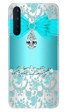 Shinny Blue Background Mobile Back Case for OnePlus Nord (Design - 32)