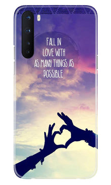 Fall in love Mobile Back Case for OnePlus Nord (Design - 50)