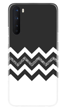 Black white Pattern2Mobile Back Case for OnePlus Nord (Design - 83)